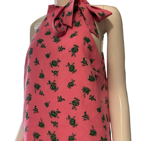 Chic Pink Tie Front Sleeveless Tank Top - Picture 3 of 6